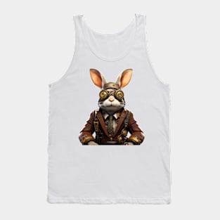 Clockwork Steampunk Bunny - Vintage Gear Engineer Art Tank Top